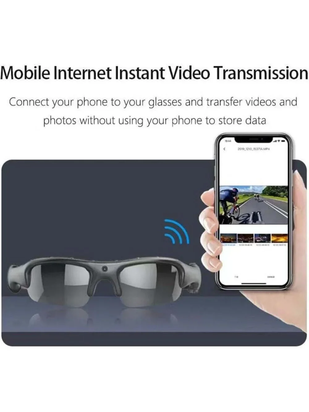 Smart Glasses with Camera, 1080P HD Video Recording, Bluetooth Audio, Polarized
